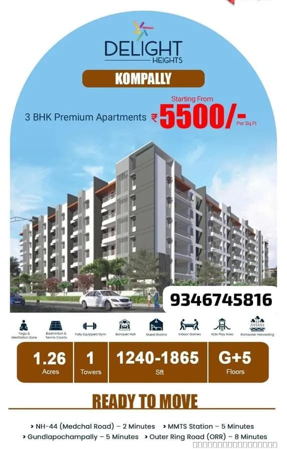 Apartments / Flats for Sale in Kompally, Hyderabad - 2