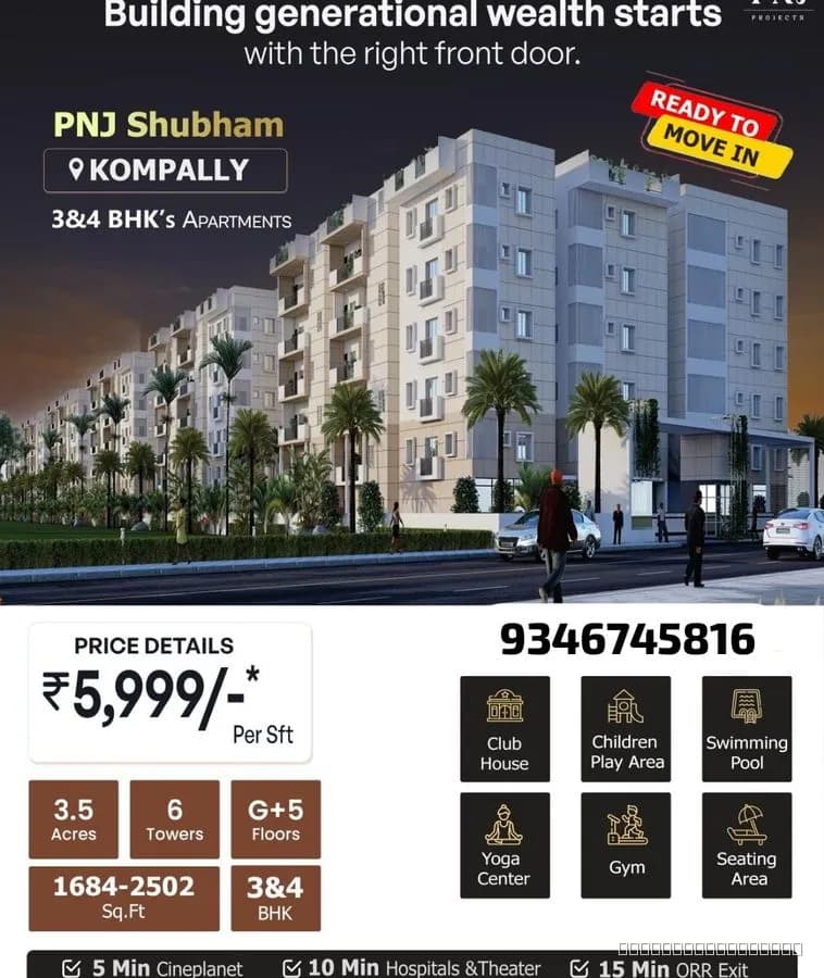 Apartments / Flats for Sale in Kompally, Hyderabad