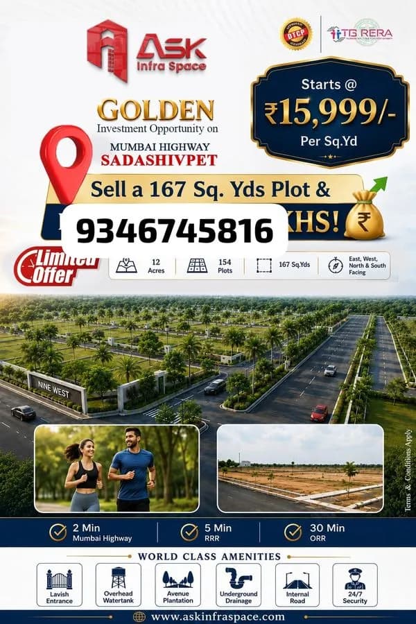 Plots For Sale in Sadashivpet 