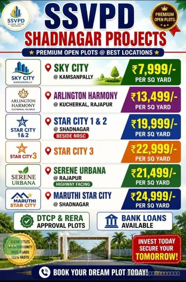 Plots For Sale in Shadnagar  - 2